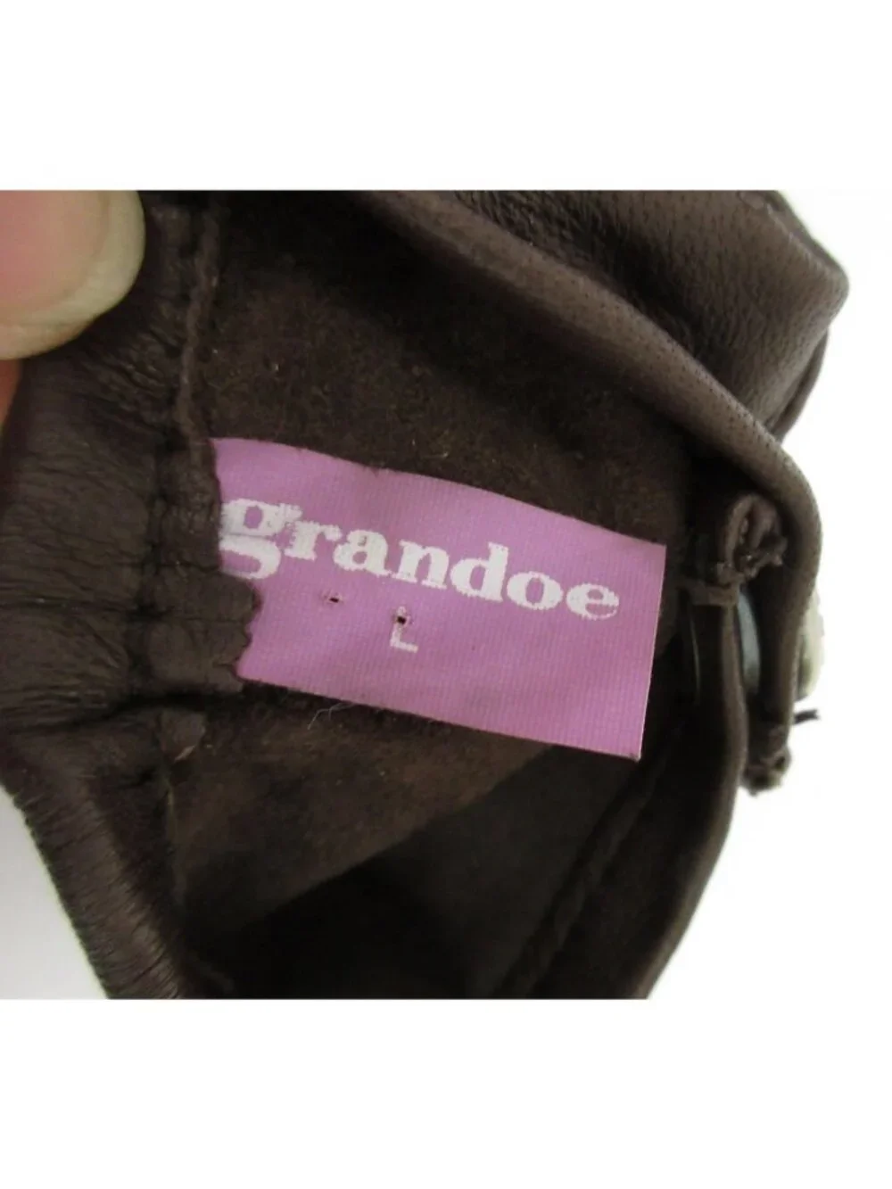 VINTAGE Grandoe Driving Gloves Large Leather Perforated Snap Closure
